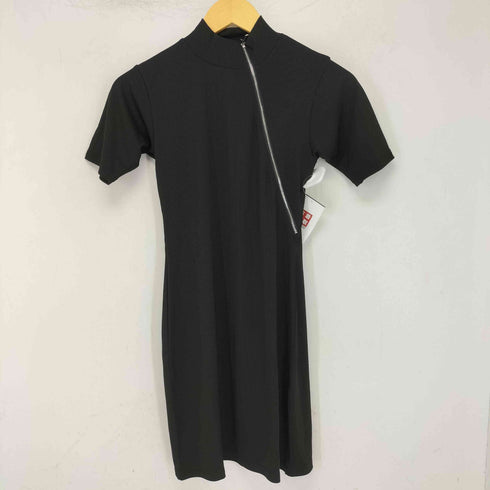 ラブユ LVEU. アシメトリー ジップ ニット ワンピース レディース FREE