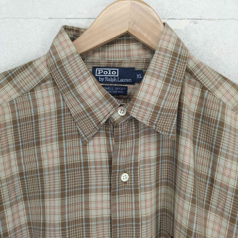 ポロバイラルフローレン Polo by RALPH LAUREN LOWELL SPORT チェック レギュラーカラーシャツ メンズ import:XL