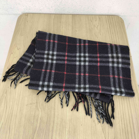 バーバリーズ BURBERRYS pure cashmere カシミヤ100 MADE IN ENGLAND 英国製 チェック マフラー メンズ