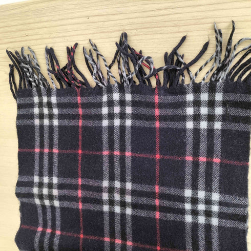 バーバリーズ BURBERRYS pure cashmere カシミヤ100 MADE IN ENGLAND 英国製 チェック マフラー メンズ