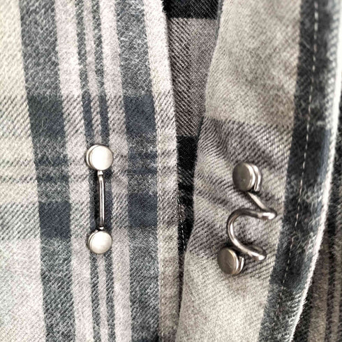 ダブルジェイケイ wjk 2 HOOK SHIRT 長袖 チェック フック シャツ メンズ S