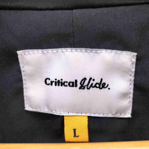 クリティカルスライド critical slide フェイクレザー オーバー ハーフコート メンズ L