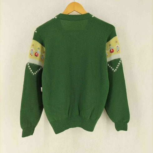 RUCA ノルディック柄 フロント ボタン 長袖 ニット 丸首 カーディガン レディース M