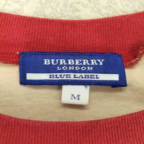 バーバリーブルーレーベル BURBERRY BLUE LABEL ラグラン ラメ 半袖 クルーネック ミニ チビ Tシャツ Y2K レディース M