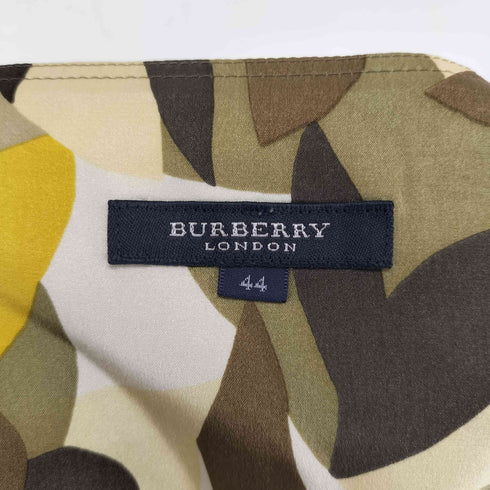 バーバリーロンドン BURBERRY LONDON リーフ シルク ミディ スカート レディース 44