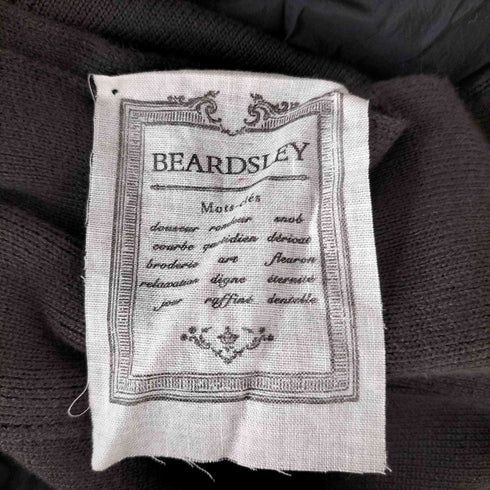 ビアズリー BEARDSLEY 異素材 コンビ フリル ニット レディース