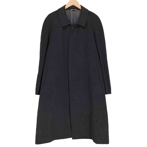 COMIN'S コミンズ pure cashmere カシミヤ100 比翼 ステンカラー ロング コート メンズ 96A7