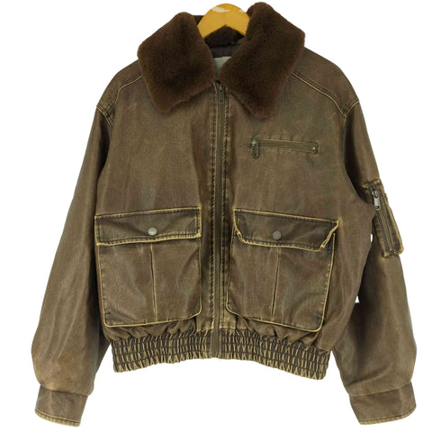 スライ SLY VINTAGE F/LEATHER S/ブルゾン ヴィンテージ フェイクレザー ショート ブルゾン レディース FREE