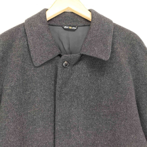 DANTE FIRENZE ダンテフィレンツェ pure cashmere カシミヤ100 比翼 ステンカラー ロング コート メンズ M