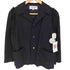ローブドシャンブルコムデギャルソン robe de chambre COMME des GARCONS AD2002 03SS ウールギャバ インサイドアウト ノッチドラペル 3B シングルブレスト ウール テーラードジャケット レディース JPN:M