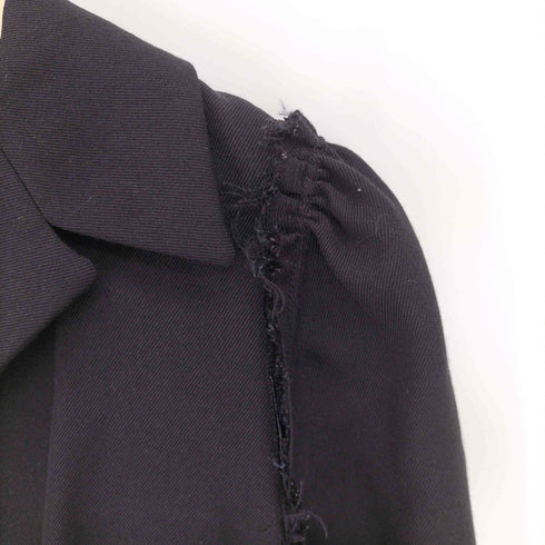 ローブドシャンブルコムデギャルソン robe de chambre COMME des GARCONS AD2002 03SS ウールギャバ インサイドアウト ノッチドラペル 3B シングルブレスト ウール テーラードジャケット レディース JPN:M