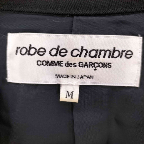 ローブドシャンブルコムデギャルソン robe de chambre COMME des GARCONS AD2002 03SS ウールギャバ インサイドアウト ノッチドラペル 3B シングルブレスト ウール テーラードジャケット レディース JPN:M