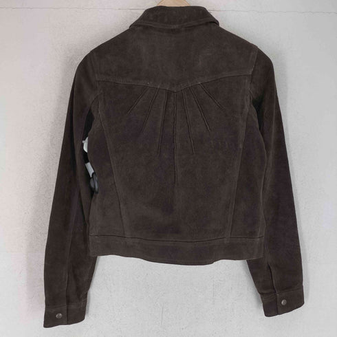 バナナリパブリック BANANA REPUBLIC 00s OLD genuine leather リアルレザー 本革 スエード ジップ ジャケット レディース XS