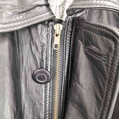 ハラジュクマザー HARAJUKU MOTHER lamb leather ラムレザー 羊革 比翼 カーコート メンズ L