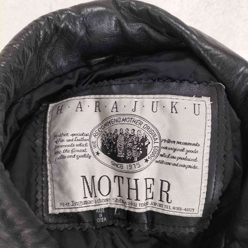 ハラジュクマザー HARAJUKU MOTHER lamb leather ラムレザー 羊革 比翼 カーコート メンズ L
