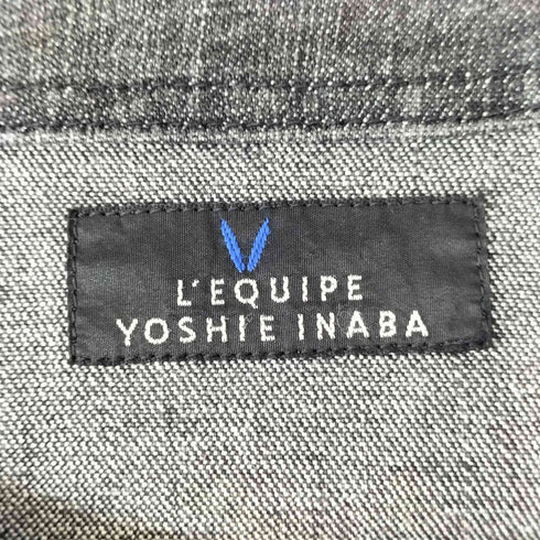 レキップヨシエイナバ LEQUIPE YOSHIE INABA ノーカラー ブラック デニム ジャケット レディース 11