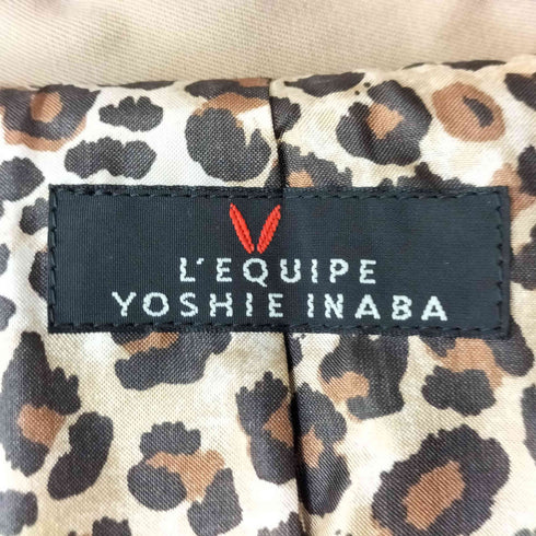 レキップヨシエイナバ LEQUIPE YOSHIE INABA 裏地 ヒョウ柄 コート レディース 40