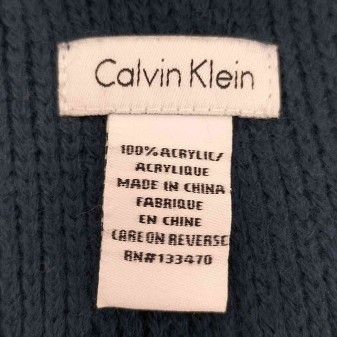 カルバンクライン CALVIN KLEIN アクリル ライン フリンジ マフラー メンズ