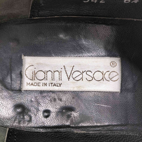 ジャンニヴェルサーチ GIANNI VERSACE エナメル切替 レザーシューズ レディース 6 1/2