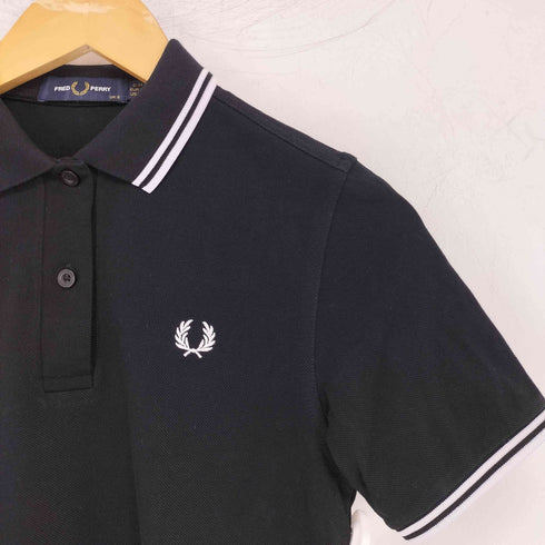 フレッドペリー FRED PERRY ロゴ刺繍 半袖 ポロシャツ レディース US:4