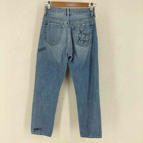 エックスガール X-girl SCRIBBLE DENIM PANTS スクリブル デニム パンツ Y2K レディース 0