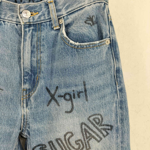 エックスガール X-girl SCRIBBLE DENIM PANTS スクリブル デニム パンツ Y2K レディース 0