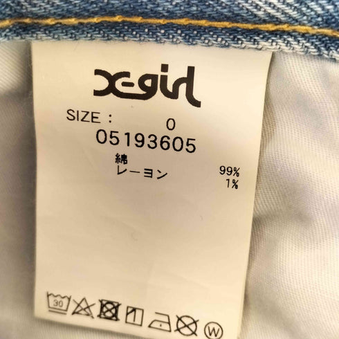 エックスガール X-girl SCRIBBLE DENIM PANTS スクリブル デニム パンツ Y2K レディース 0