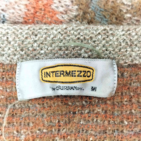 インターメッツォ INTERMEZZO 総柄 ウール混 長袖ニット メンズ import:M