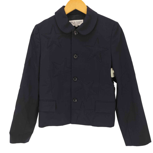 ローブドシャンブルコムデギャルソン robe de chambre COMME des GARCONS 03AW 丸襟 星柄刺繍 ジャケット レディース JPN:M