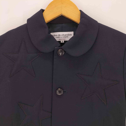 ローブドシャンブルコムデギャルソン robe de chambre COMME des GARCONS 03AW 丸襟 星柄刺繍 ジャケット レディース JPN:M