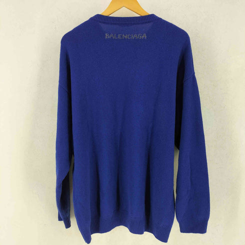 バレンシアガ BALENCIAGA バックロゴ カシミヤ100 ニット セーター メンズ M