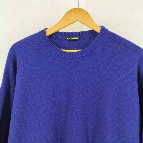 バレンシアガ BALENCIAGA バックロゴ カシミヤ100 ニット セーター メンズ M