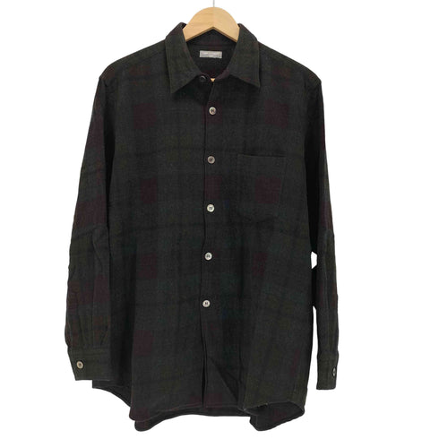 コムデギャルソンオム COMME des GARCONS HOMME 01AW 田中オム チェック柄 ウールナイロン 長袖シャツ メンズ