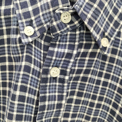 ステューシー Stussy 90S OLD USA製 銀タグ ショーンフォント ロゴ 刺繍 L/S チェック フランネル シャツ メンズ import:M