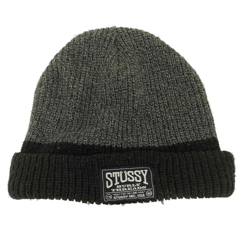 ステューシー Stussy 金タグ BURLY THREADS アクリル ニット帽 メンズ