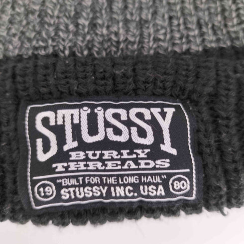 ステューシー Stussy 金タグ BURLY THREADS アクリル ニット帽 メンズ