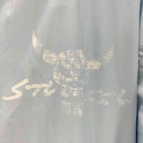 ステューシー Stussy AUTHENTIC GEAR 90-00S OLD 黒タグ ショーンフォント ボーン ロゴ プリント パデット MA-1 バーシティー ジャケット ブルゾン メンズ import:XL