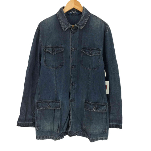 ポロバイラルフローレン Polo by RALPH LAUREN 90S コットン マルチポケット レギュラーカラー デニム 長袖 シャツ メンズ M