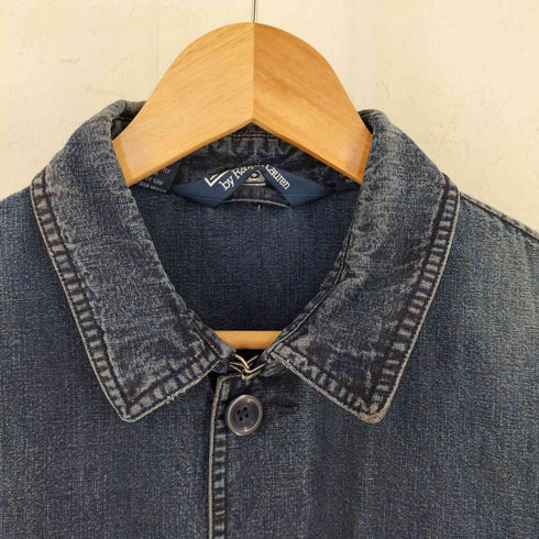 ポロバイラルフローレン Polo by RALPH LAUREN 90S コットン マルチポケット レギュラーカラー デニム 長袖 シャツ メンズ M