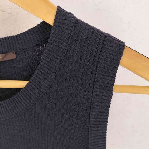 ルイヴィトン LOUIS VUITTON コットン シルク リブニット タンクトップ レディース S