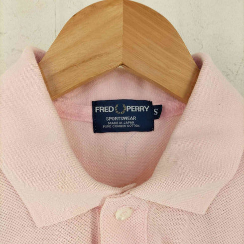 フレッドペリー FRED PERRY SPORTSWEAR ローレルリース ロゴ刺しゅう 鹿の子 半袖 ポロシャツ レディース S