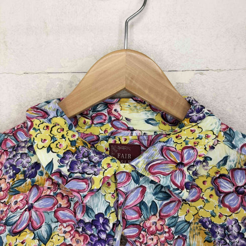 Fair Isle Square ループカラー 総柄 アロハシャツ メンズ