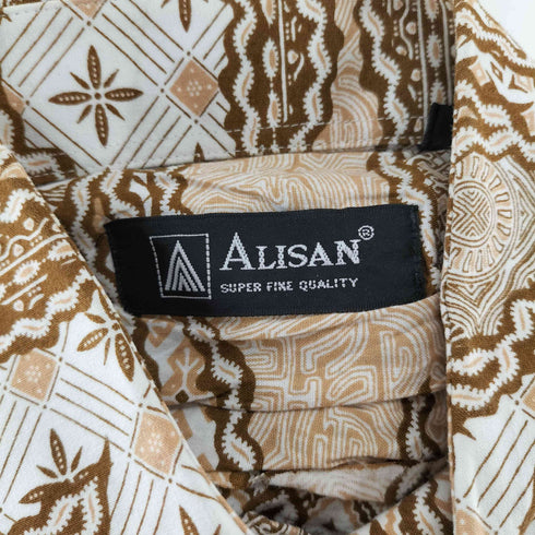 ALISAN 総柄 ショートスリーブシャツ メンズ 14 1/2