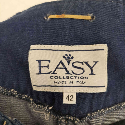 EASY COLLECTION 金釦 デニムフレアスカート イタリア製 レディース JPN:42