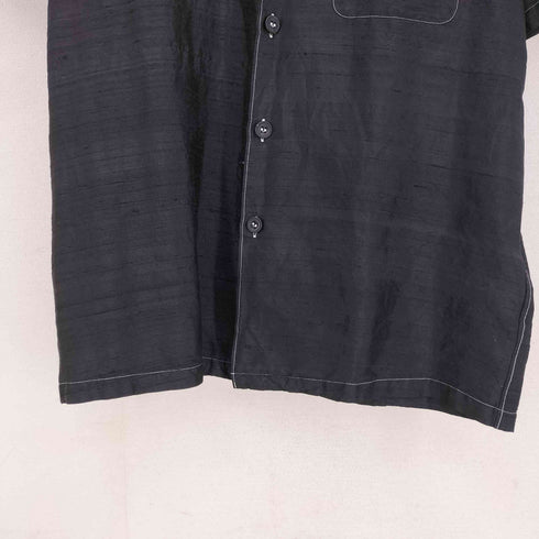 コムデギャルソンオム COMME des GARCONS HOMME 03SS 田中オム daytime evening デイタイムイブニング 製品染め シルク オープンカラー半袖シャツ メンズ JPN:S