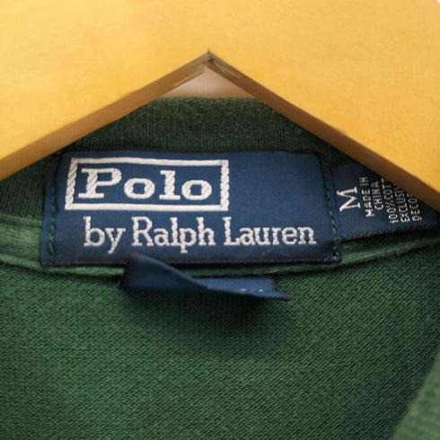 ポロバイラルフローレン Polo by RALPH LAUREN ビックポニー刺繍 国旗 背番号刺繍 半袖ポロシャツ メンズ import:M