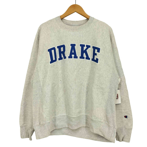 チャンピオン Champion REVERSE WEAVE リバースウィーヴ DRAKE プリントクルーネックスウェット 復刻 単色青タグ メンズ import:L