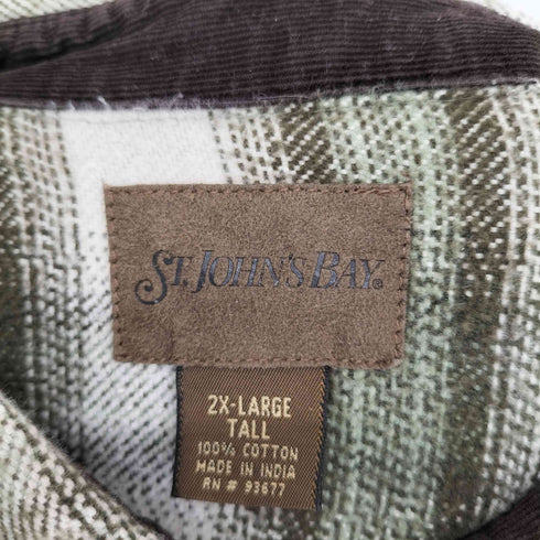 セントジョンズベイ STJOHNS BAY 2ポケ チェックネルシャツ メンズ 2XL