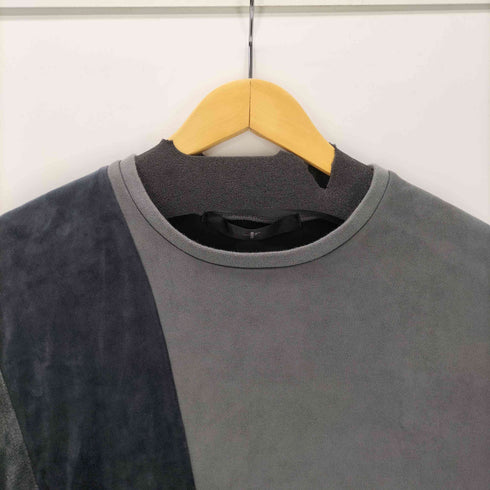 ノーアイディー NO ID. 21AW エコファー 切替 ドルマンスリーブ C/N プルオーバー メンズ ONE SIZE