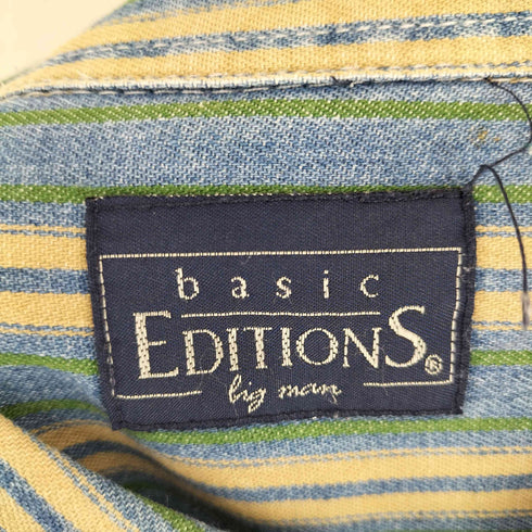 BASIC EDITION ボタンダウン ストライプ コットンシャツ メンズ 2X